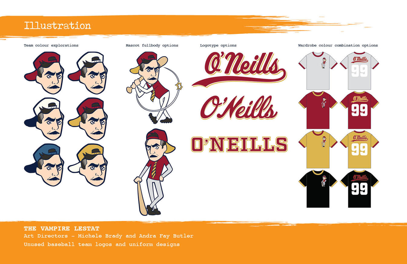 The Vampire Lestat - Baseball branding/mascot concept art The Vampire Lestat - Baseball branding/mascot concept art