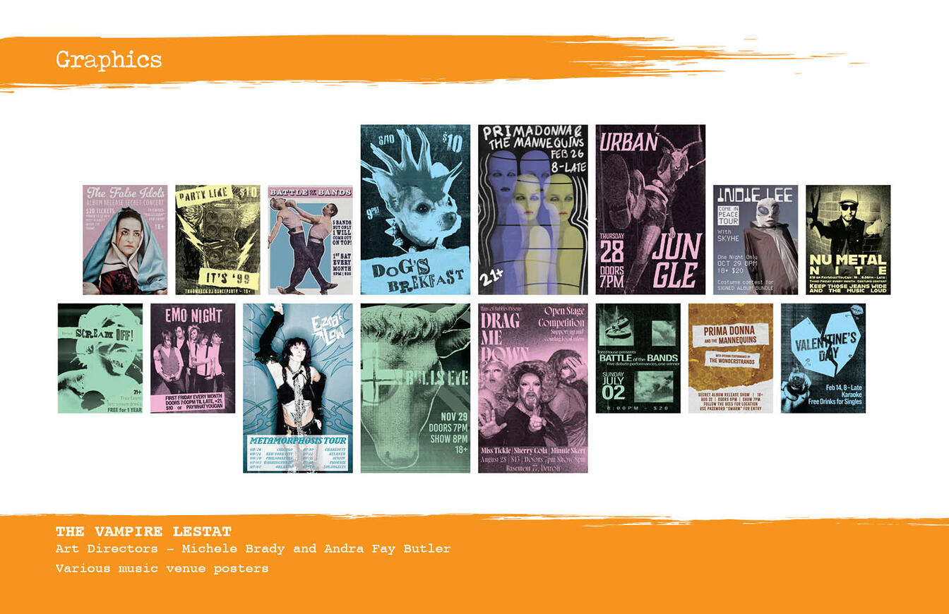 The Vampire Lestat - selection of music venue posters
